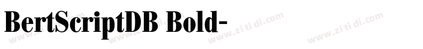 BertScriptDB Bold字体转换